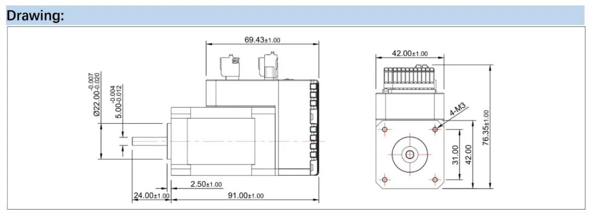 JMC Servomotor mit integriertem Treiber 52 Watt