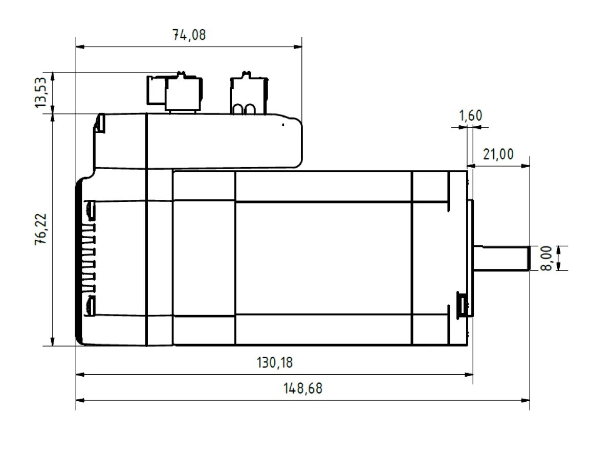 JMC Servomotor mit integriertem Treiber 140 Watt Softwareversion 6