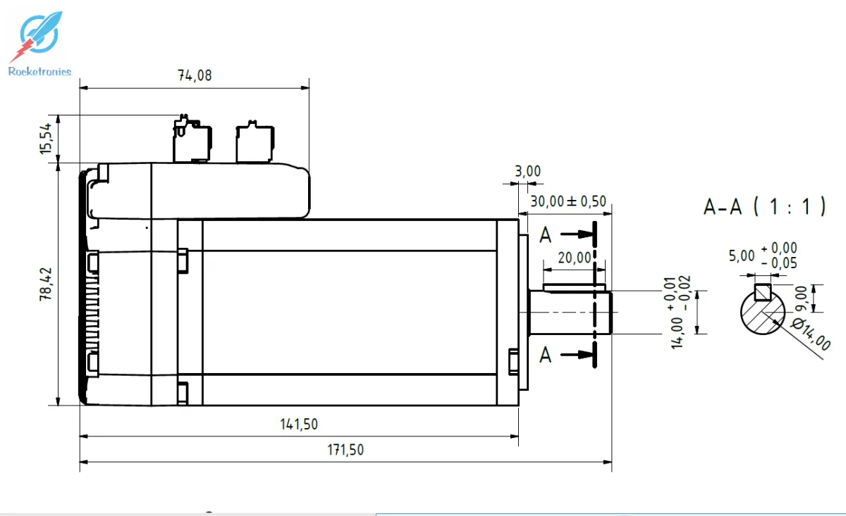 JMC Servomotor mit integriertem Treiber 400 Watt Softwareversion 6