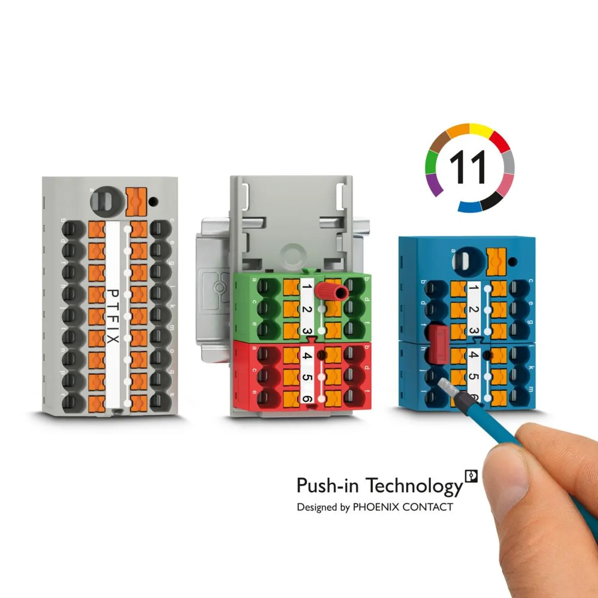 Distribution block Phoenix PTFIX 6X2,5 GY Gray