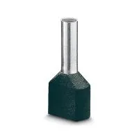 100 pce. twin wire end ferrule black for 2x1,5mm²
