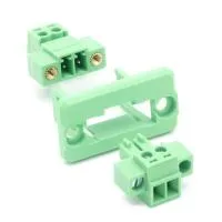 Steckbarer Klemmenblock-Steckverbinder mit Verriegelung 2-Pol 3,81mm Rastermaß 15A 300V