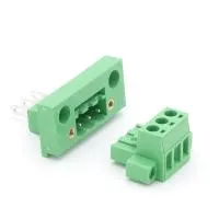 Plug-in terminal with locking 3-pole