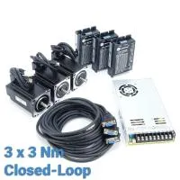 Driveset 3-axis with 3 x 3Nm closed loop motor CS-M22430 + CS-D508