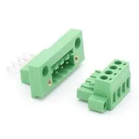 Plug-in terminal with locking 4-pole