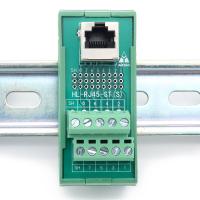 RJ45 adapter to terminal for DIN rail