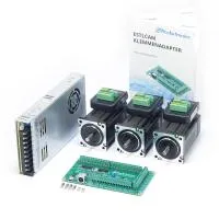 EstlCAM terminal adapter with 3x JMC closed loop motors NEMA24 / 3Nm and 36V power supply unit