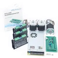 EstlCAM control with 3 stepper motors NEMA23 / 1,8Nm, 3 stepper motor drivers DM542EU and 48V power supply unit