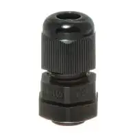 Cable gland M16x1.5 black with nut, Ø5-10mm