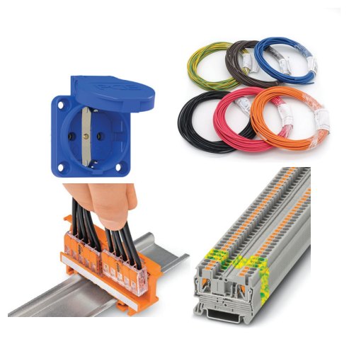 Kabel, Klemmen und Steckverbinder