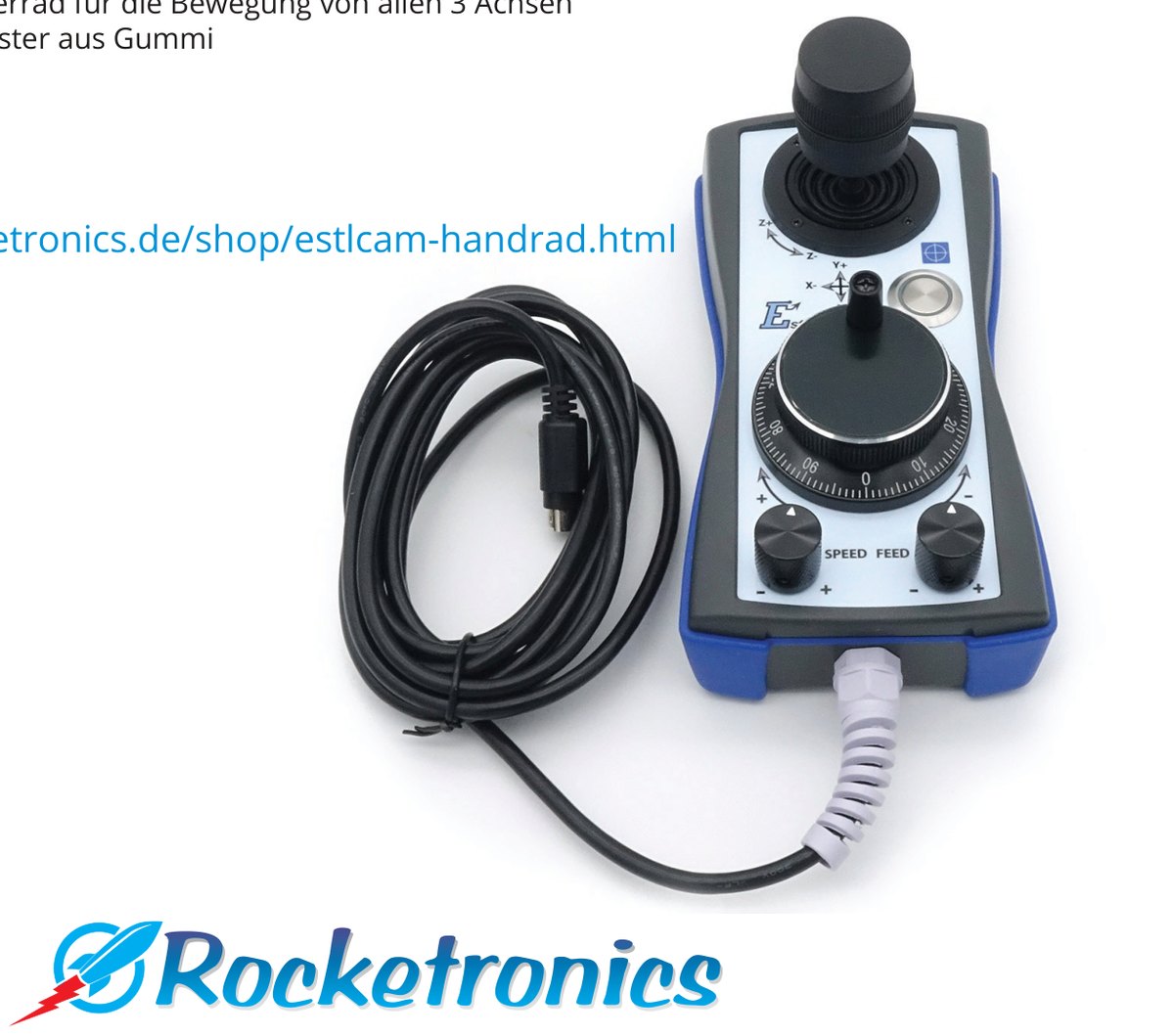 Das Estlcam Handrad mit Joystick, Encoderrad und zwei Potentiometern